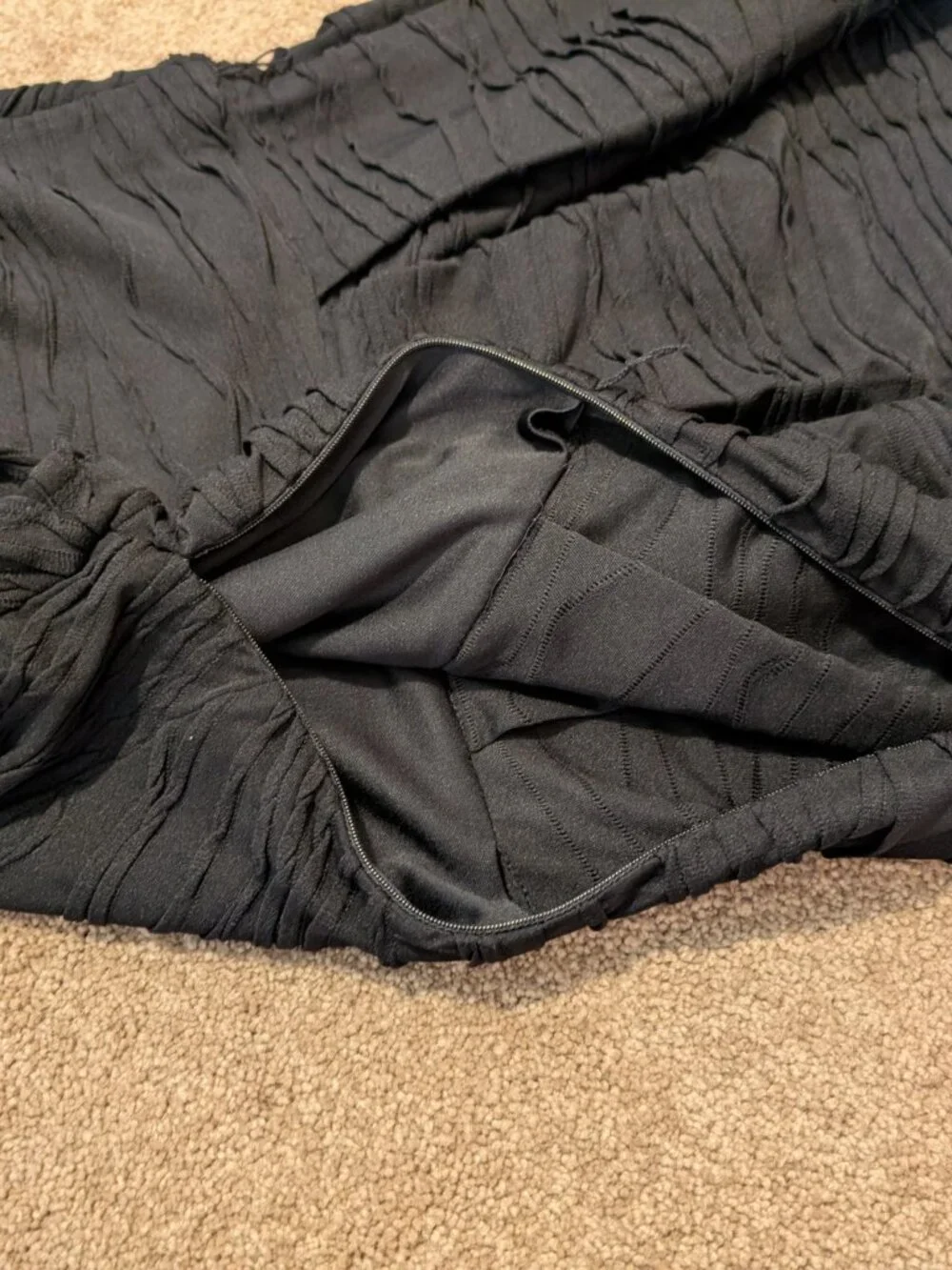 Black casual dress with pleats size 10